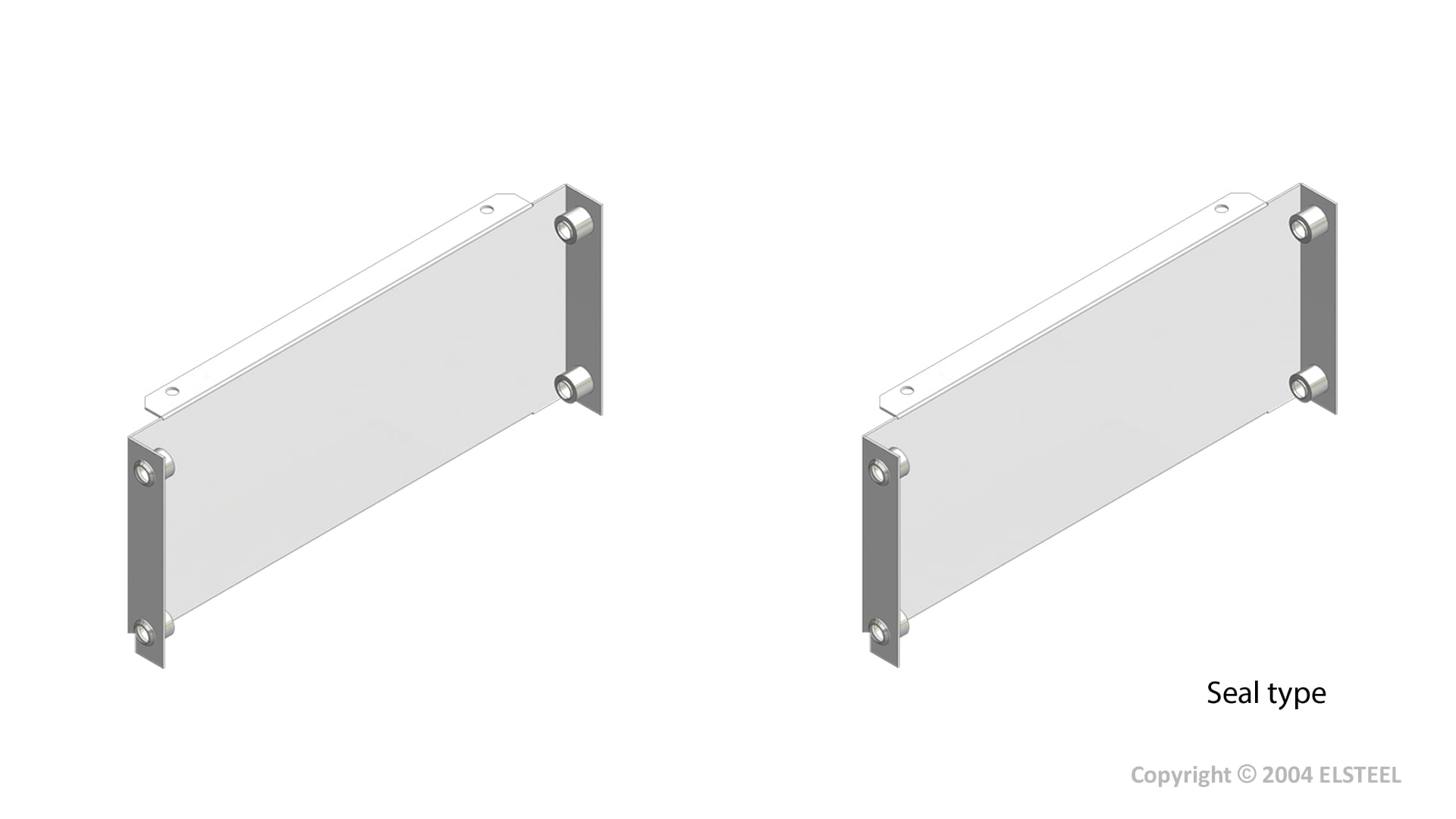 Elsteel - Frontplate stål tett 500x300mm