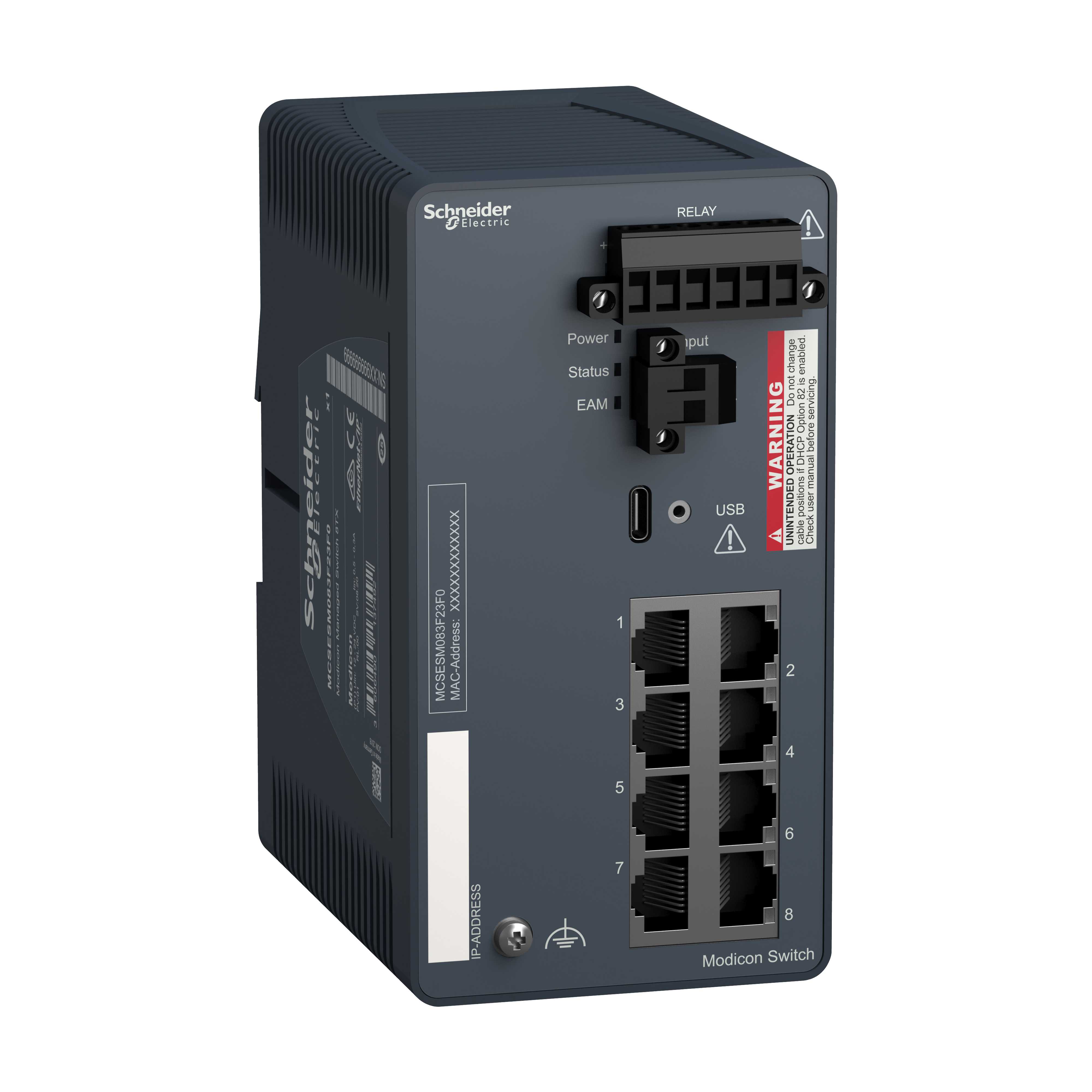 Schneider Electric - Modicon Ethernet Managed Switch 8TX