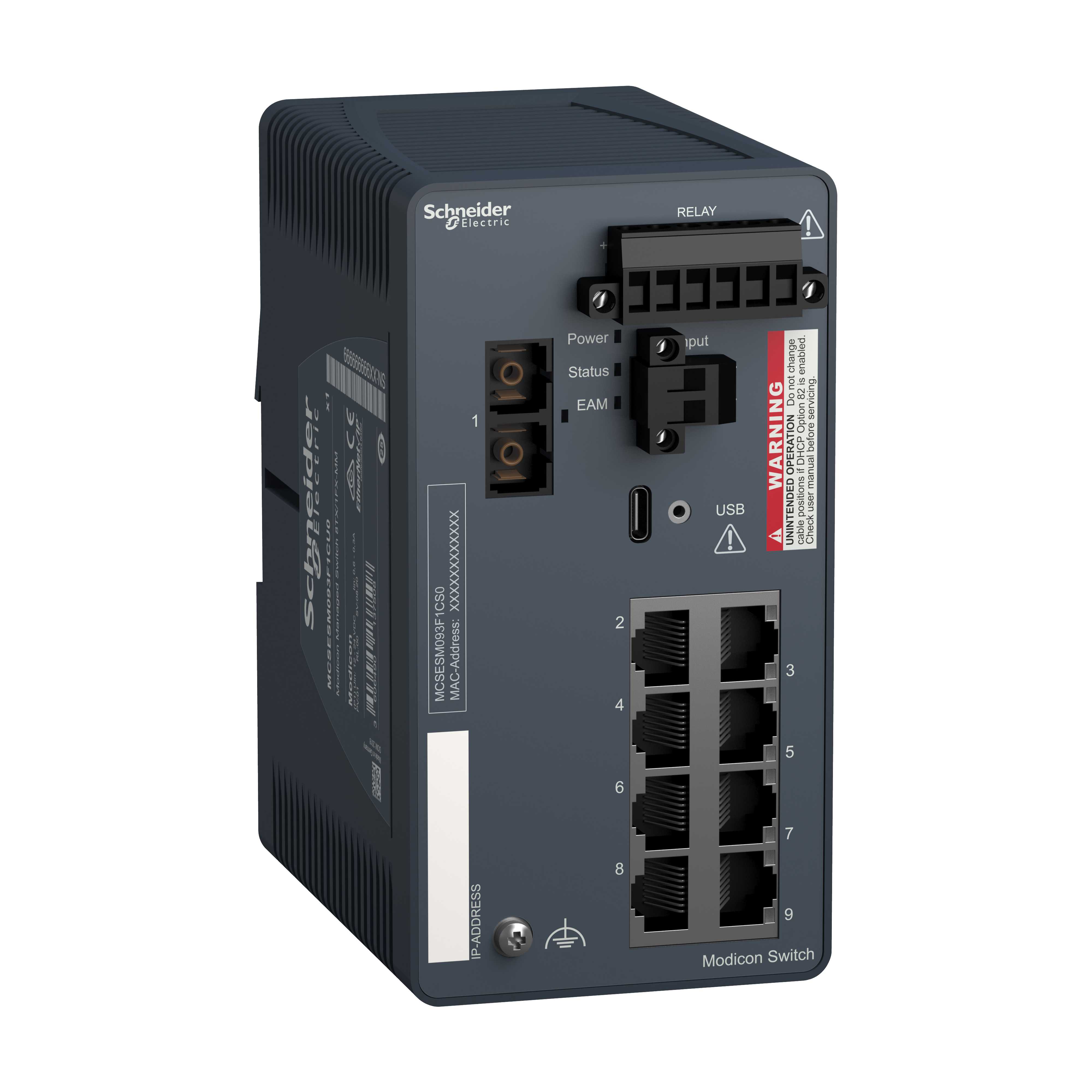 Schneider Electric - Modicon Ethernet Managed Switch 8TX/1FX-SM