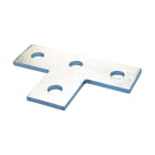 nVent CADDY - «Flat tee»-plate med fire hull, Stål, HD, 138 mm x 90 mm, M10 Skrue
