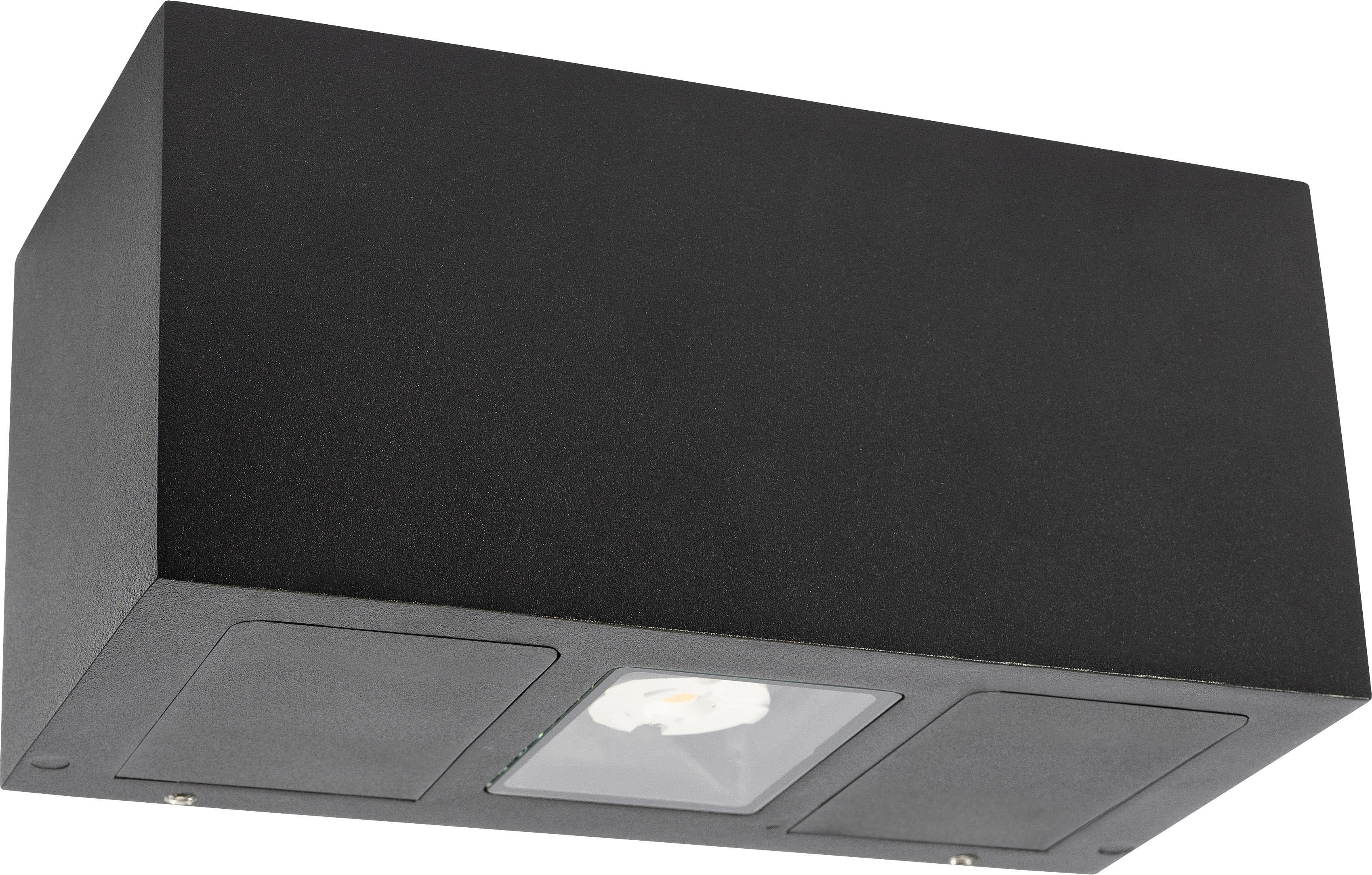 Unilamp - Case 2x6W 3000K Sort Veggarmatur IP55