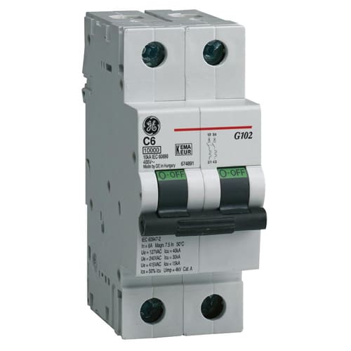GE - Automatsikring 2 pol D 6A