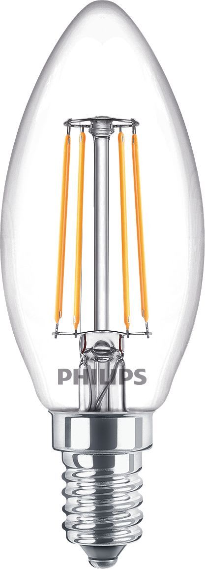 Signify - LED MIGNON D 4.5W B35 E14 827 FILAMENT tilsv. 40W Dimbar