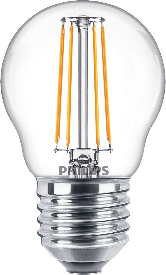 Signify - LED KRONE D 4.5W P45 E27 827 FILAMENT tilsv. 40W Dimbar