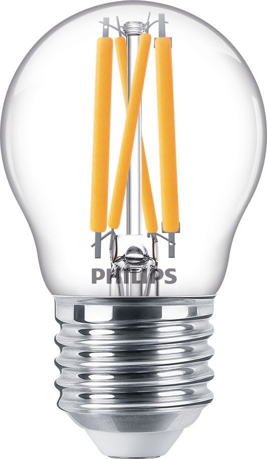 Signify - LED KRONE DT 4.5W E27 P45 CL FILAMENT tilsv. 40W WARMDIM