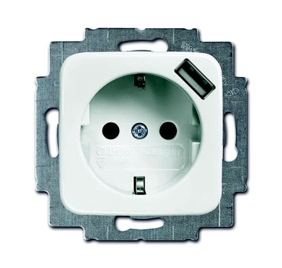ABB Electrification - JUSSI INNFELT ENKEL STIKKONTAKT MED 1 X USB