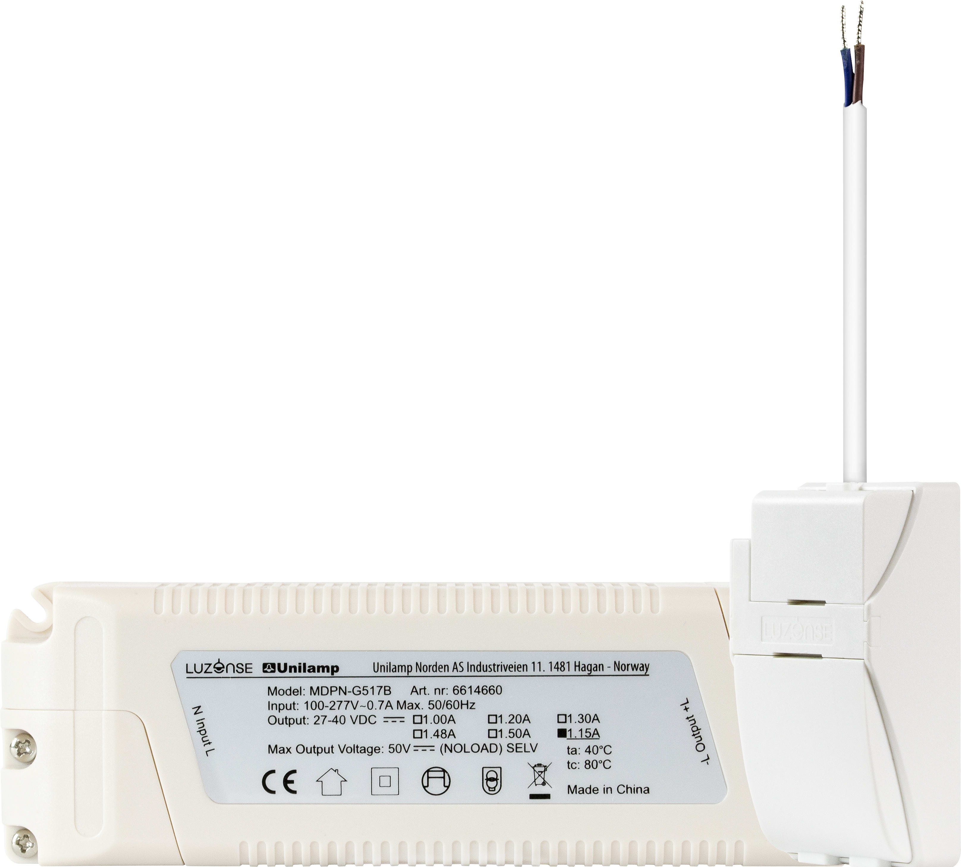 Unilamp - LED-Driver 47W/1150mA LCT 3p Flimmerfri driver med Linect