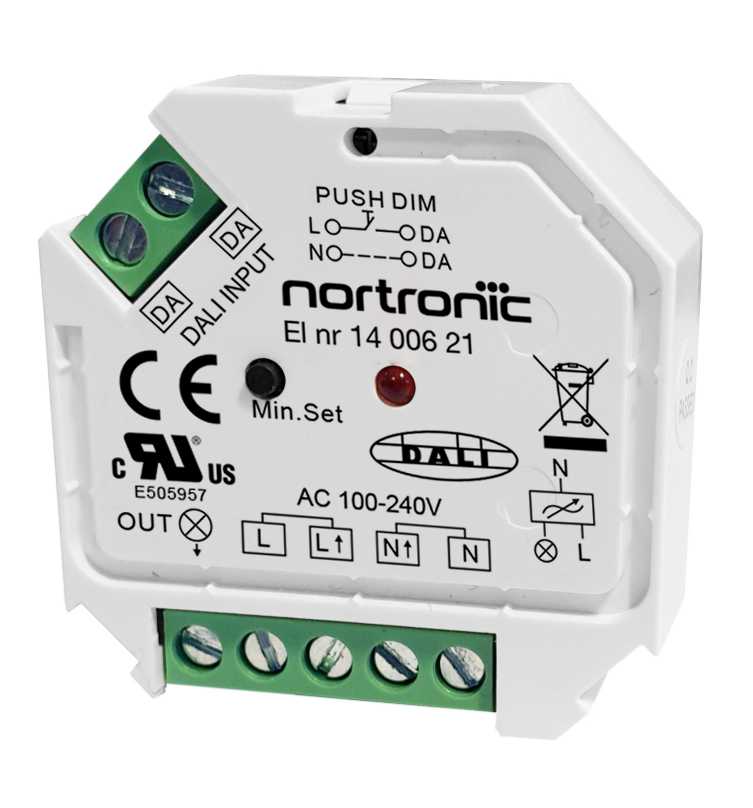 Nortronic - DALI/impuls 230V Fasedim 200W Monteres i veggboks