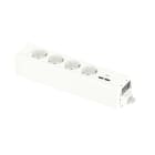 Schneider Electric - Modulær enhet - 4 x stikkontakt uttak + USB Type A og C - Hvitt