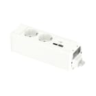 Schneider Electric - Modulær enhet - 2 x stikkontakt uttak + USB Type A og C - Hvitt