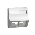 Schneider Electric - RJ45 - Dobbel Senter Plate DPM - skrå - Aluminium