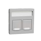 Schneider Electric - RJ45 - Dobbel Senter Plate DPM - rett - Aluminium