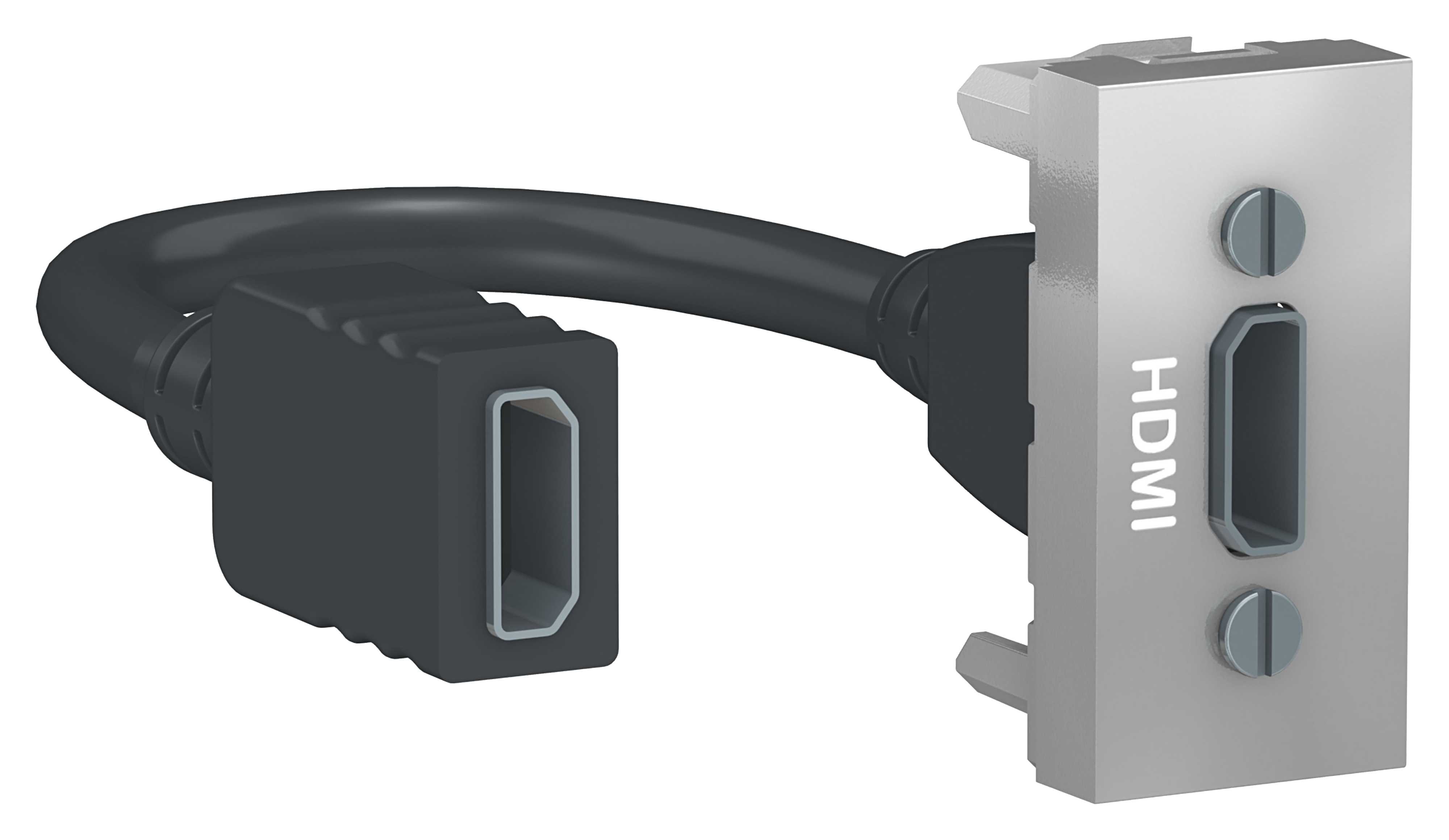 Schneider Electric - HDMI - Aluminium - 1 modul