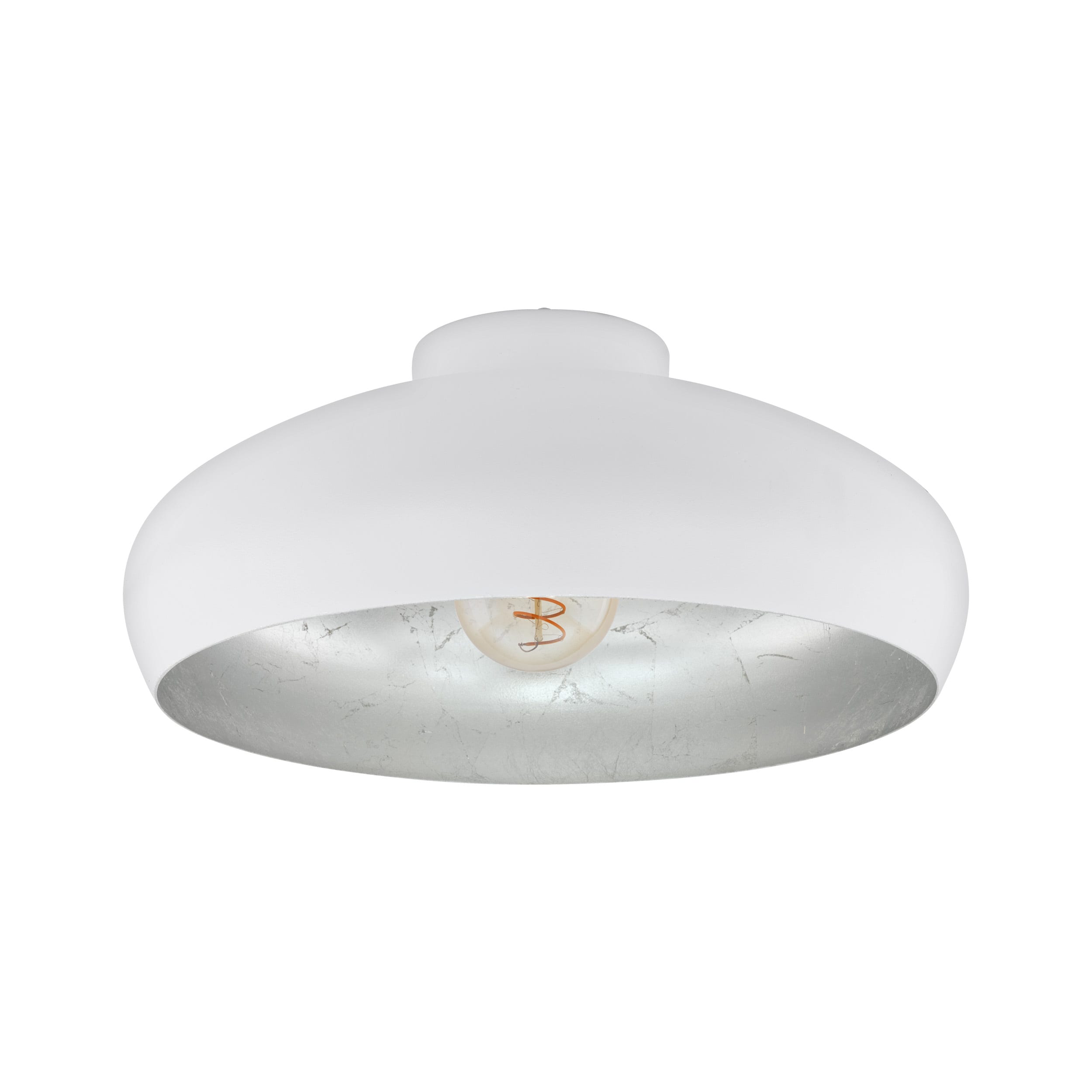 Elektro-Armatur - MOGANO TAK HVIT/SØLV 60W E27 Ø40CM TAKLAMPE 94548
