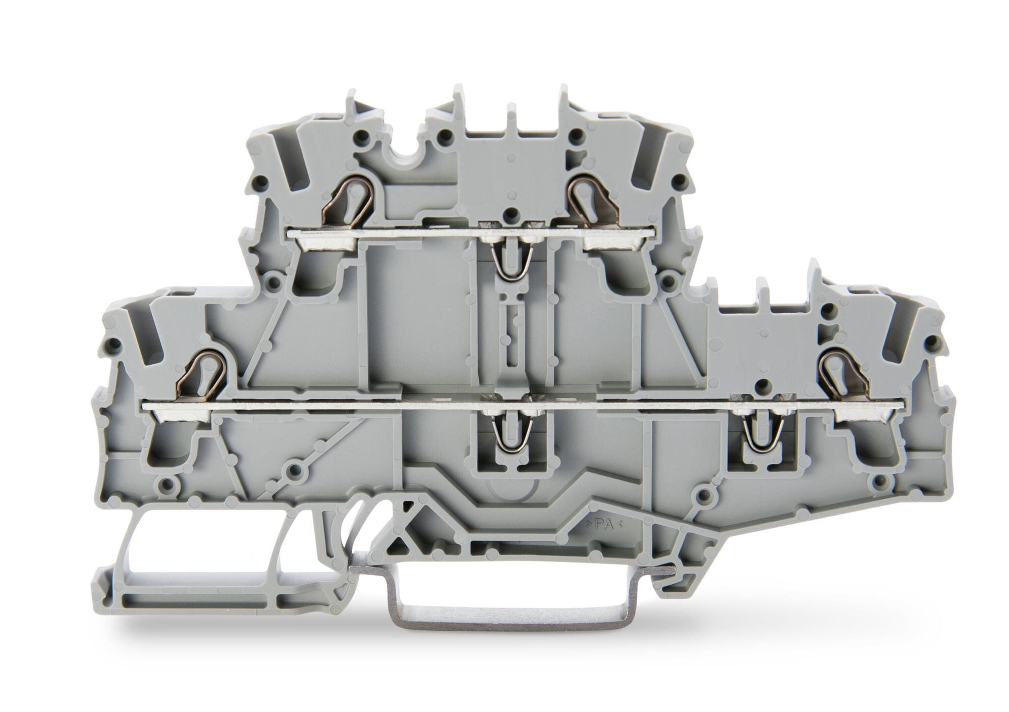 WAGO - Toetasjes rekkeklemme;Gjennom-/gjennom rekkeklemme;L/L;grå