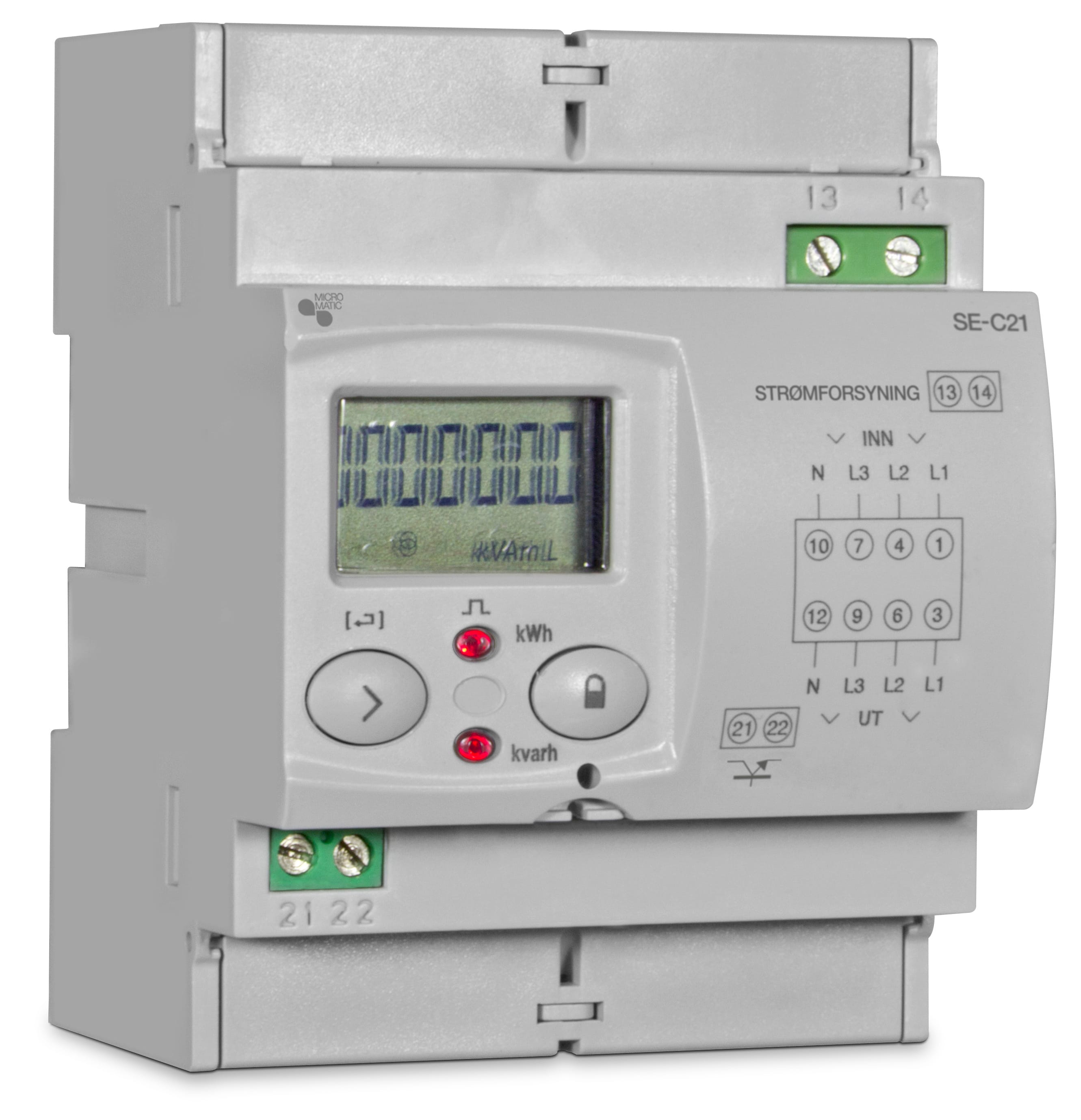 Function - Måler kWt SE-C21 3-fase 230/400V 65A MID