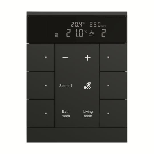 ABB Electrification - SBC/U6.0.1-885, Tenton 3/6V, term, co2, sort matt, KNX