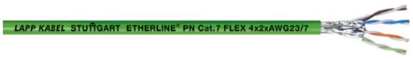 Lapp Norway - ETHERLINE PN CAT.7 FRNC FLEX A 4x2x23/7 AWG, grønn RAL 6018
