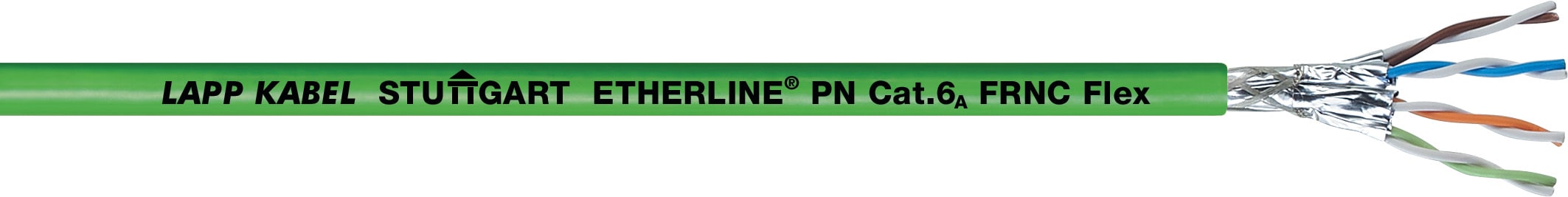 Lapp Norway - ETHERLINE PN Cat.6A FRNC FLEX  4x2x23/7 AWG grønn RAL 6018