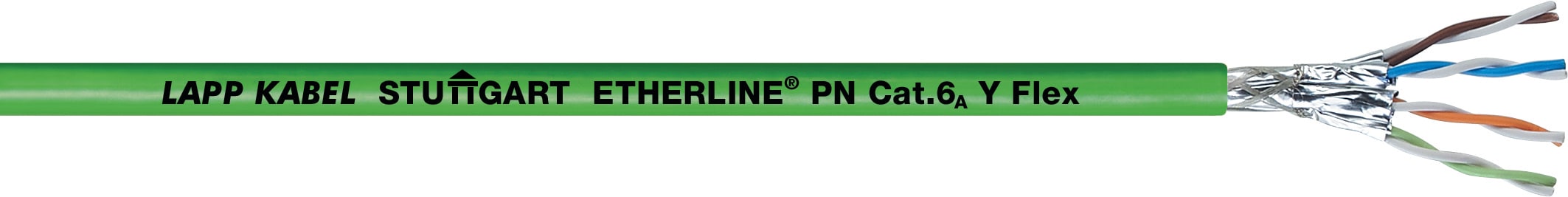 Lapp Norway - ETHERLINE PN Cat.6A Y FLEX 4x2x23/7AWG, grønn RAL 6018