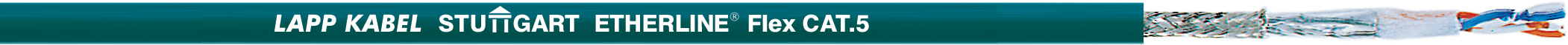 Lapp Norway - ETHERLINE  H Flex CAT.5e 2 x 2 x AWG 26/7, blå RAL 5021