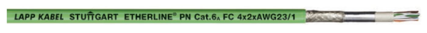 Lapp Norway - ETHERLINE PN CAT.6A P FC 4x2x23/1 AWG grønn RAL 6018