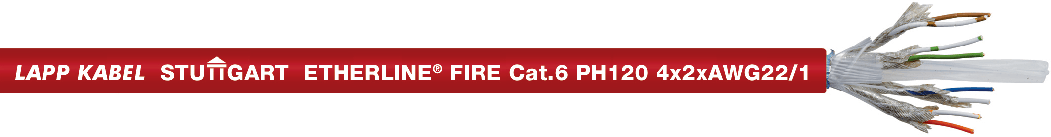 Lapp Norway - ETHERLINE FIRE Cat.6 PH120 4 x 2 AWG22/1 Funkjsonssikker Ethernet
