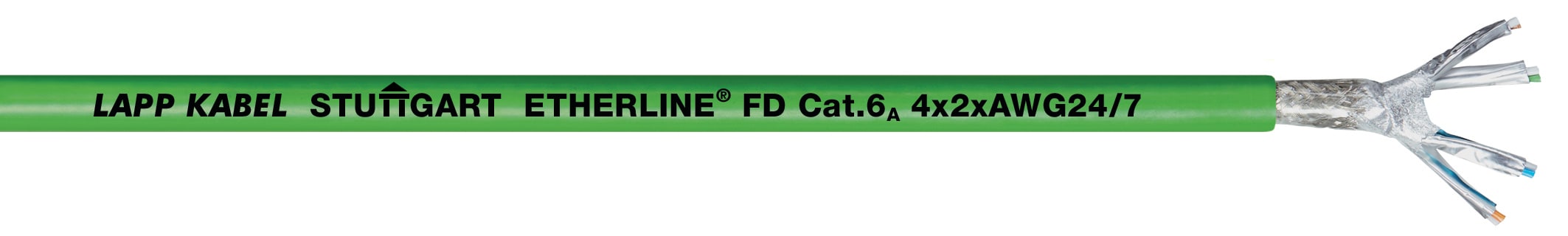 Lapp Norway - ETHERLINE  FD Cat. 6A  4x2x24/7 AWG, grønn RAL 6018