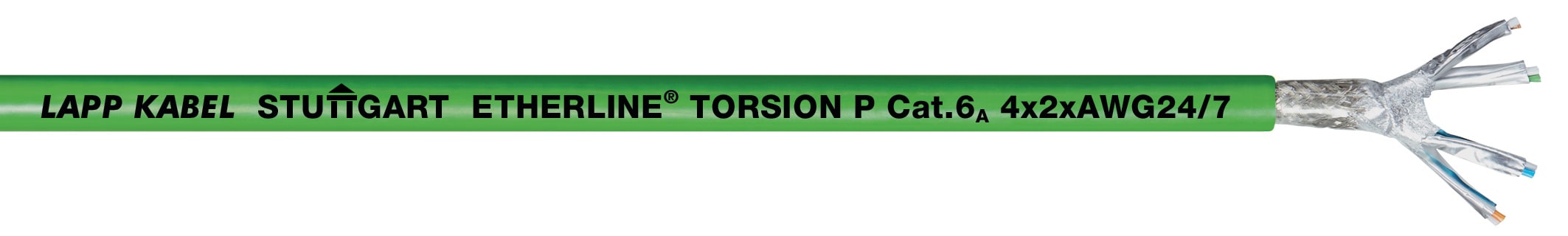 Lapp Norway - ETHERLINE TORSION Y CAT6A 4x2x24/7 AWG grønn RAL 6018