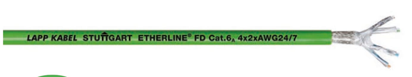 Lapp Norway - ETHERLINE FD P CAT.6A 4X2X24/7AWG, grønn RAL 6018