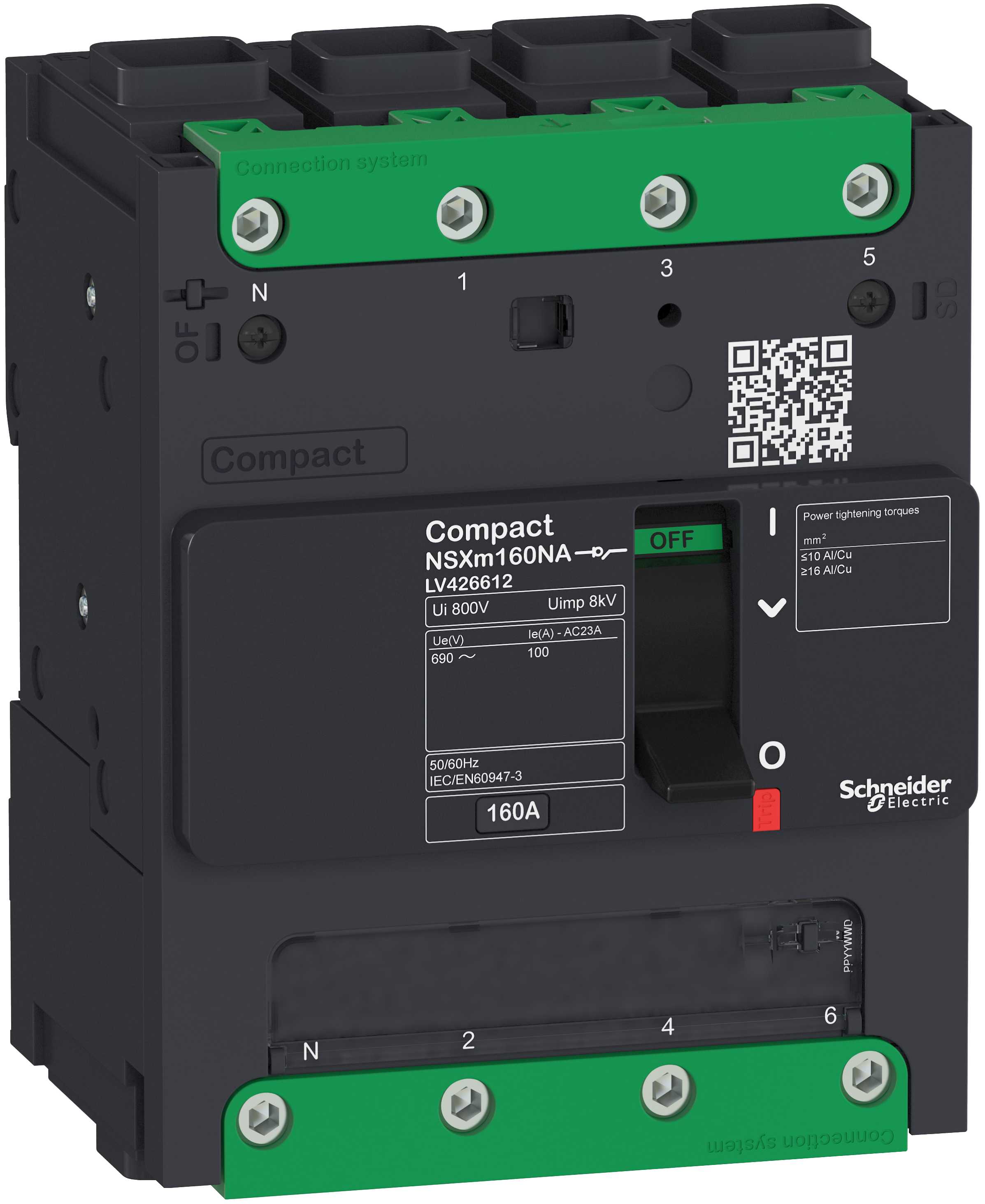 Schneider Electric - Lastbryter Compact NSXm 100A 4p Everlink