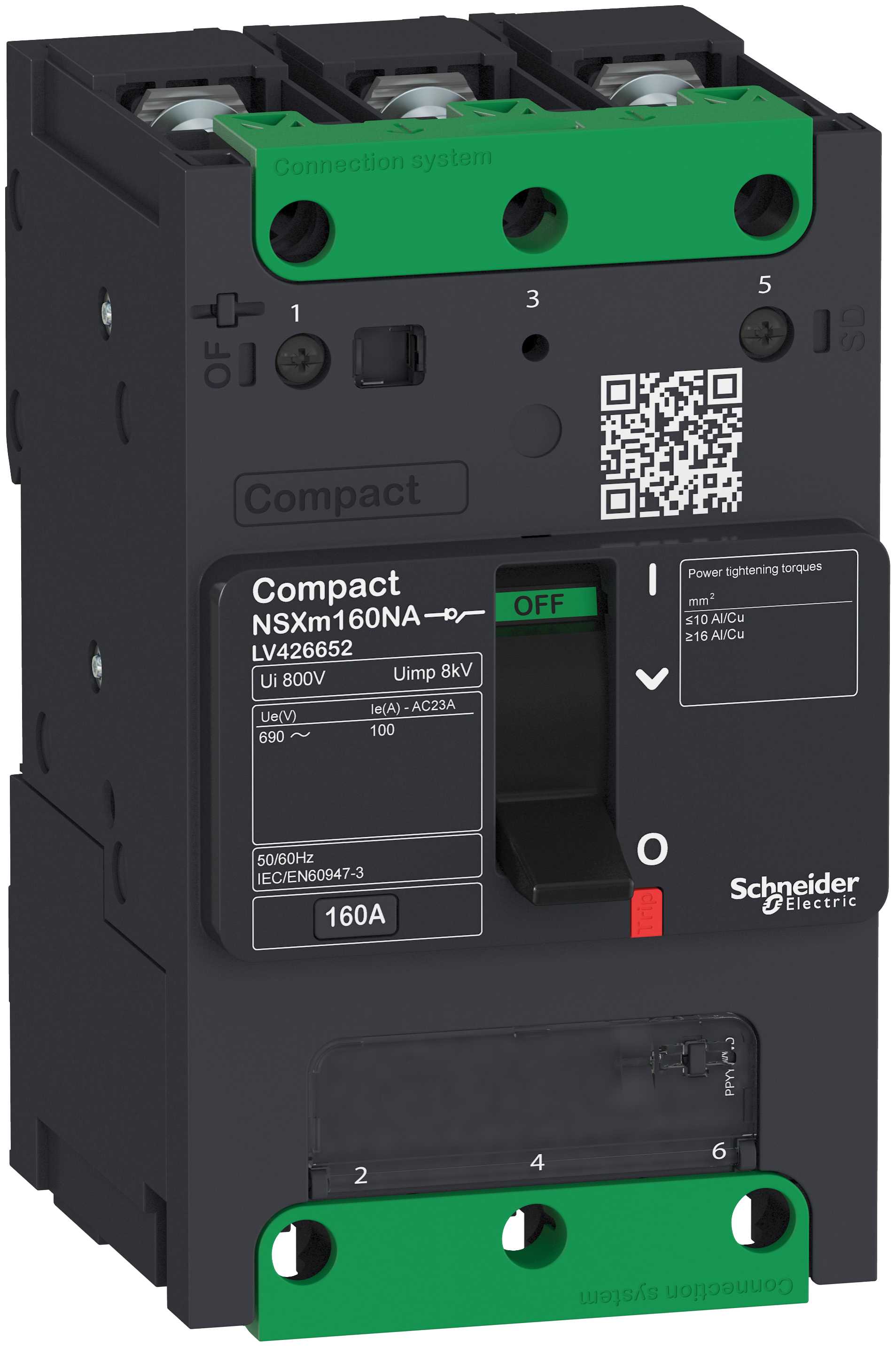 Schneider Electric - Lastbryter Compact NSXm 100A 3p bolt
