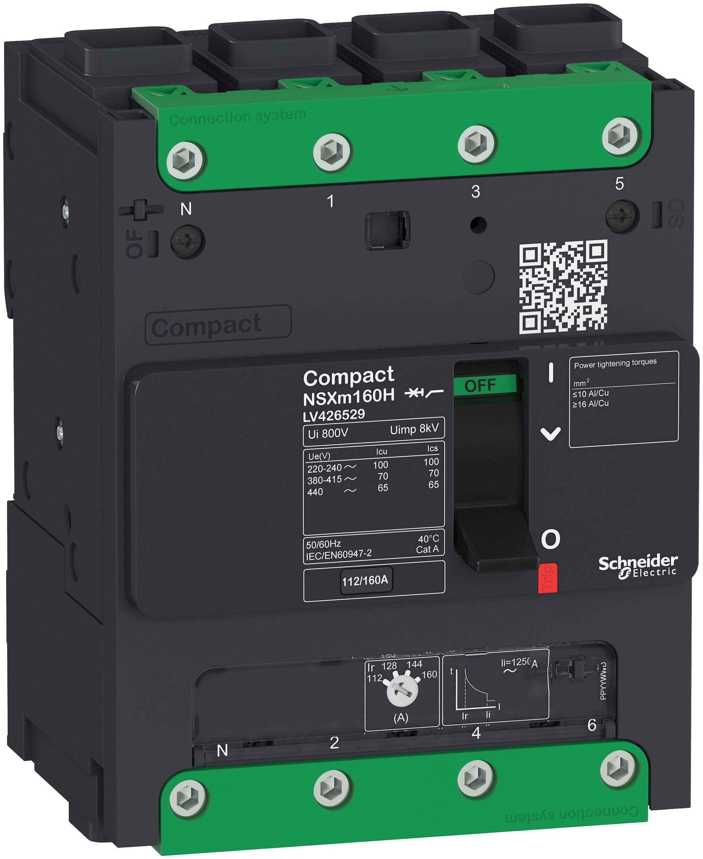 Schneider Electric - ComPact NSXm N TM80D 4p Elink