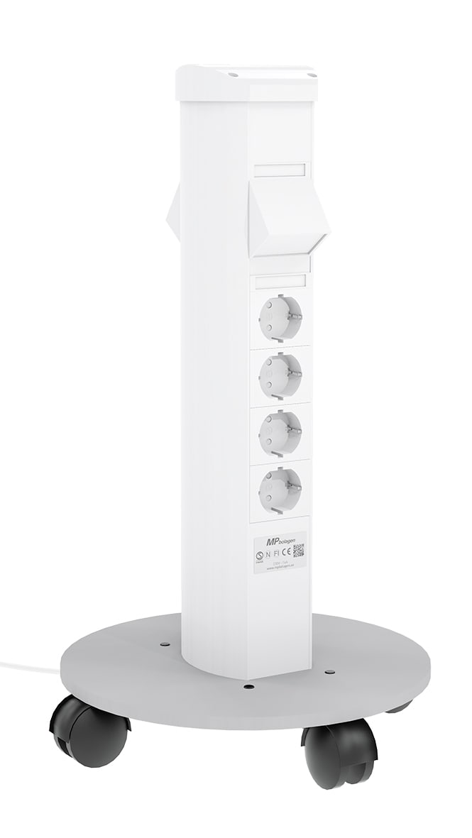 MP Bolagen - Hjulpost MP-Duo Hvit MP-U615V