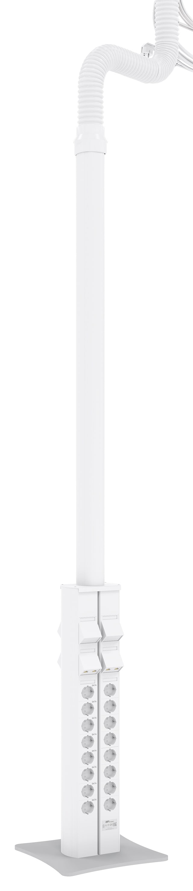 MP Bolagen - Grenstav Quattro 2100mm Hvit MP-U701V