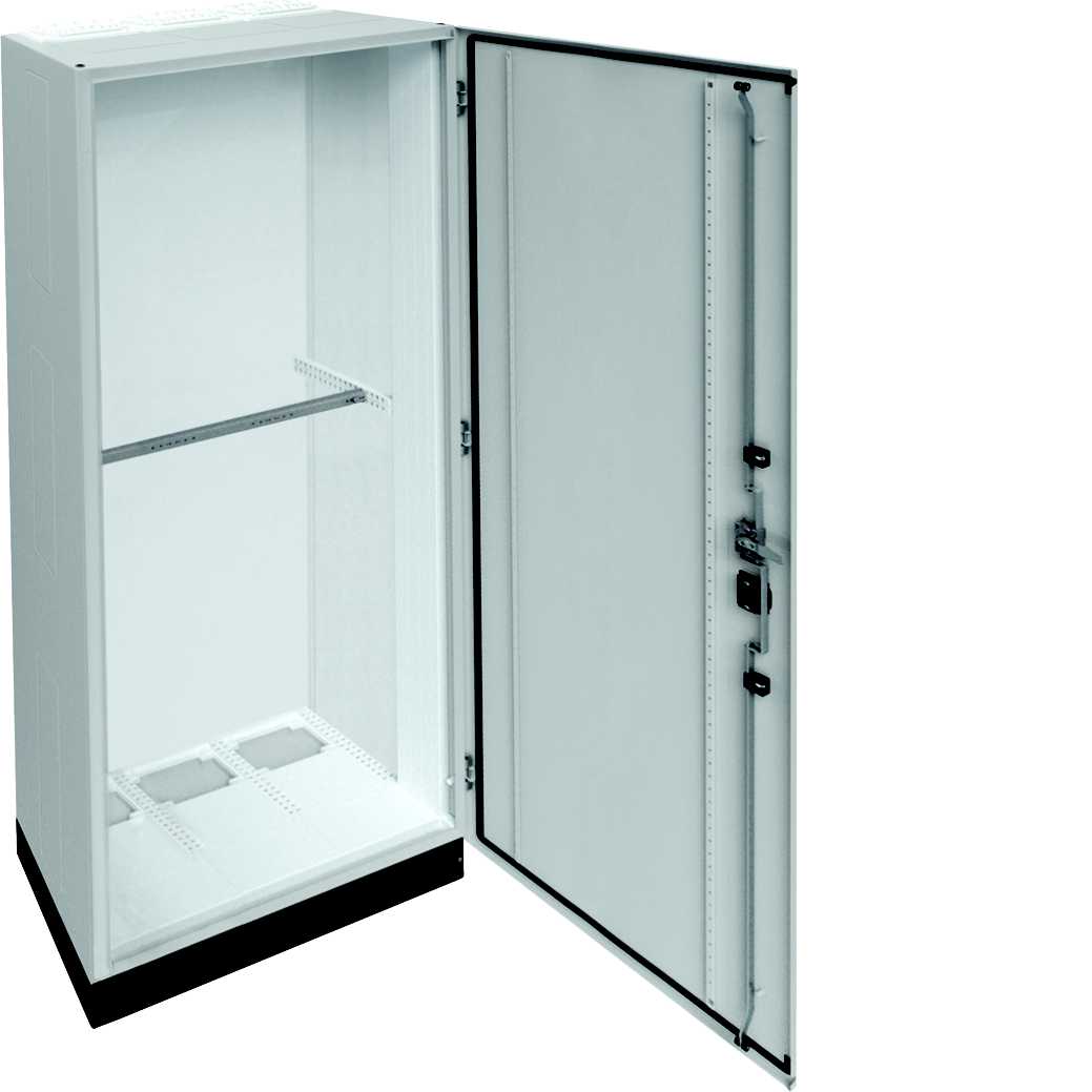 Hager - univers ip55 fordelingsskap d400mm inkl. 10 cm sokkel, kl.II, inntil 432 modulplasser, 690V AC, 800A