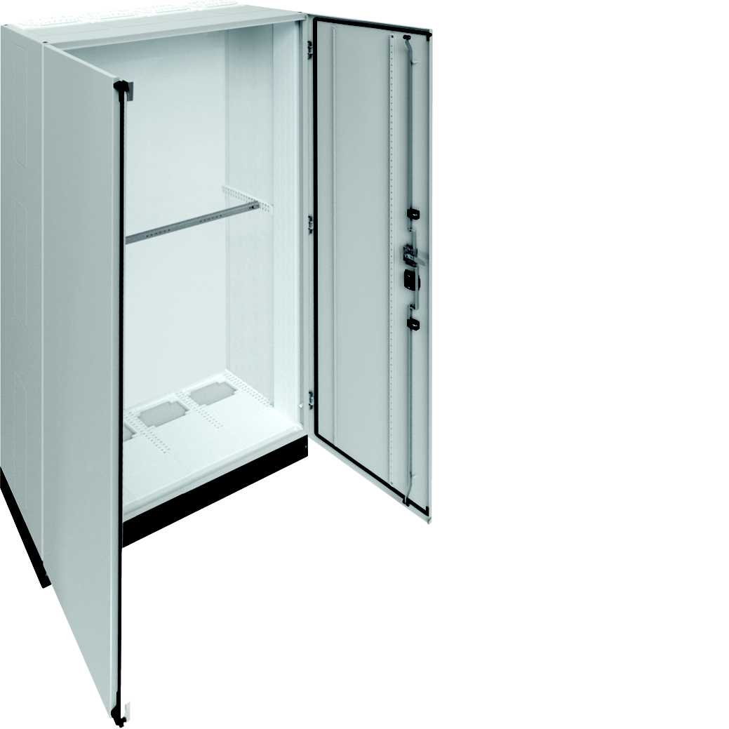 Hager - univers ip55 fordelingsskap d400mm inkl. 10 cm sokkel, kl.II, inntil 576 modulplasser, 690V AC, 800A