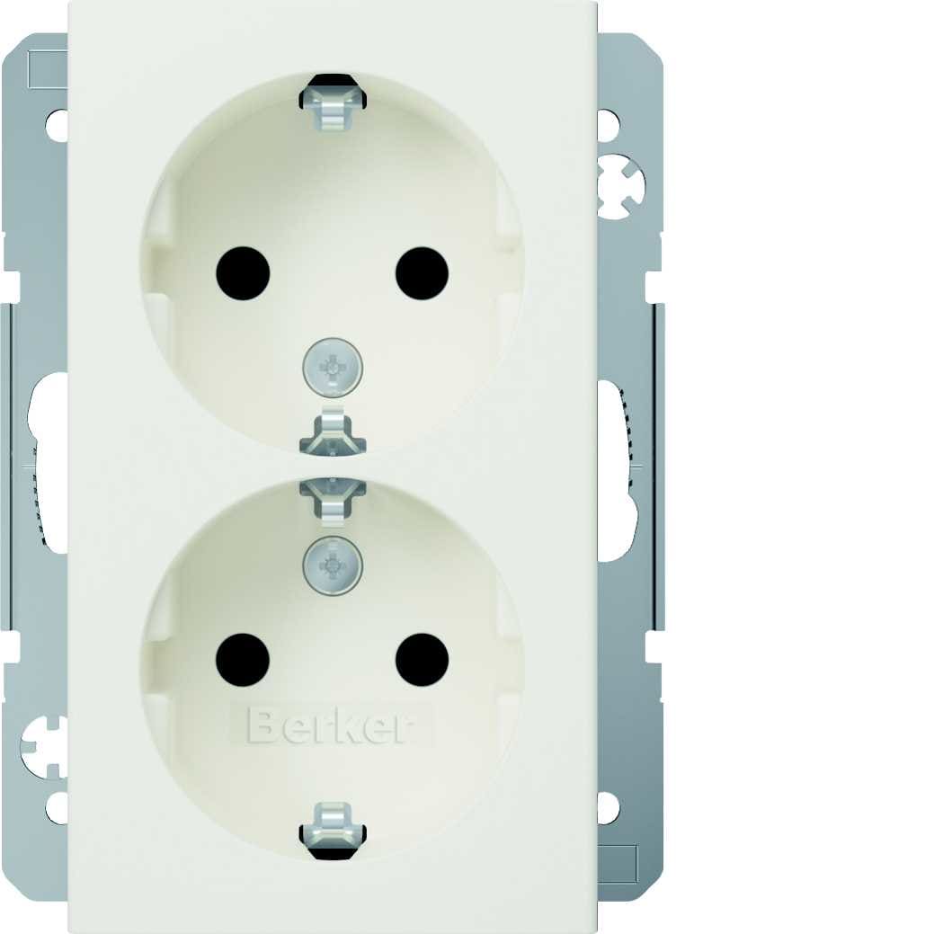 Hager - Berker S.1 stikk, jord, 2x, i