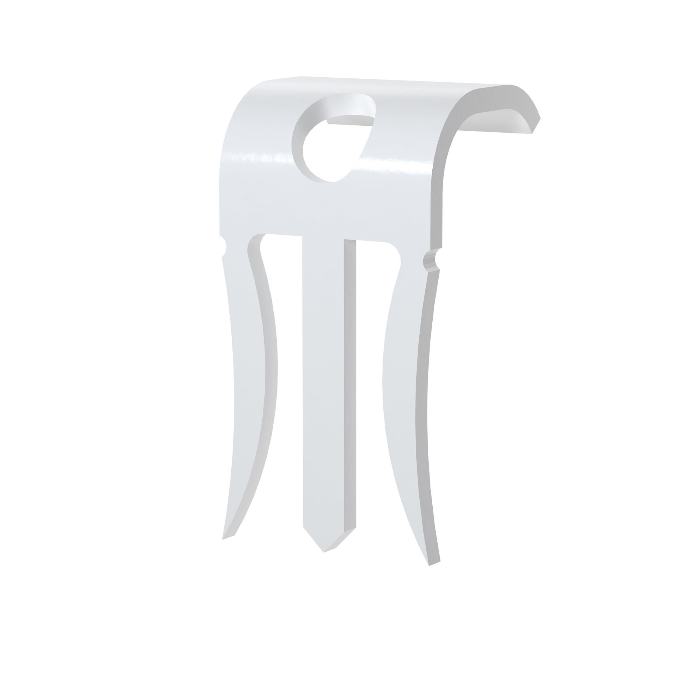 Castor - Klammer for oval kabel 1,5m2 og 2,5m2 på gips, MG-B-13 Hvit