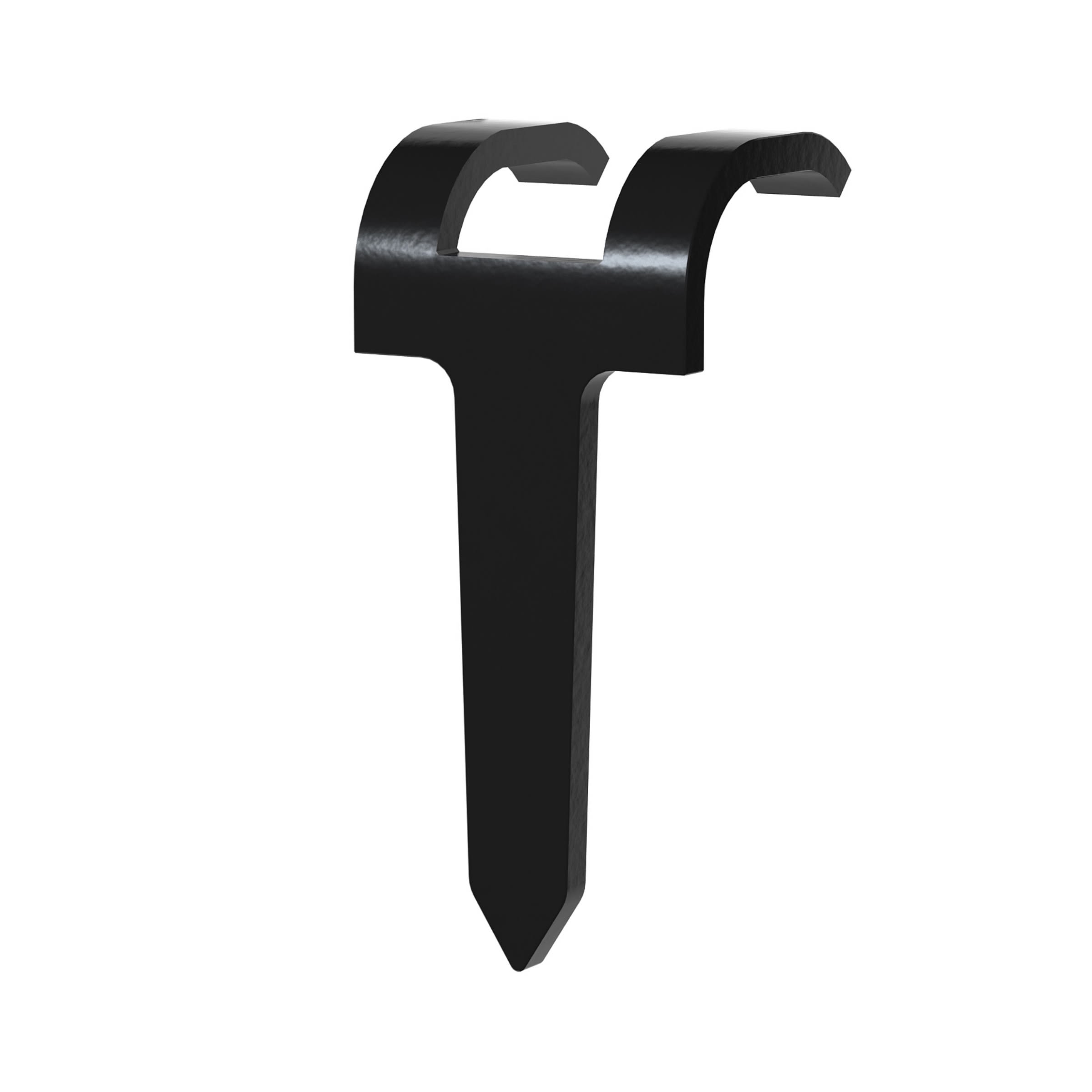 Castor - Klammer for oval kabel 1,5m2 og 2,5m2, 16mm stift, på treverk, MTP-O-16 Sort