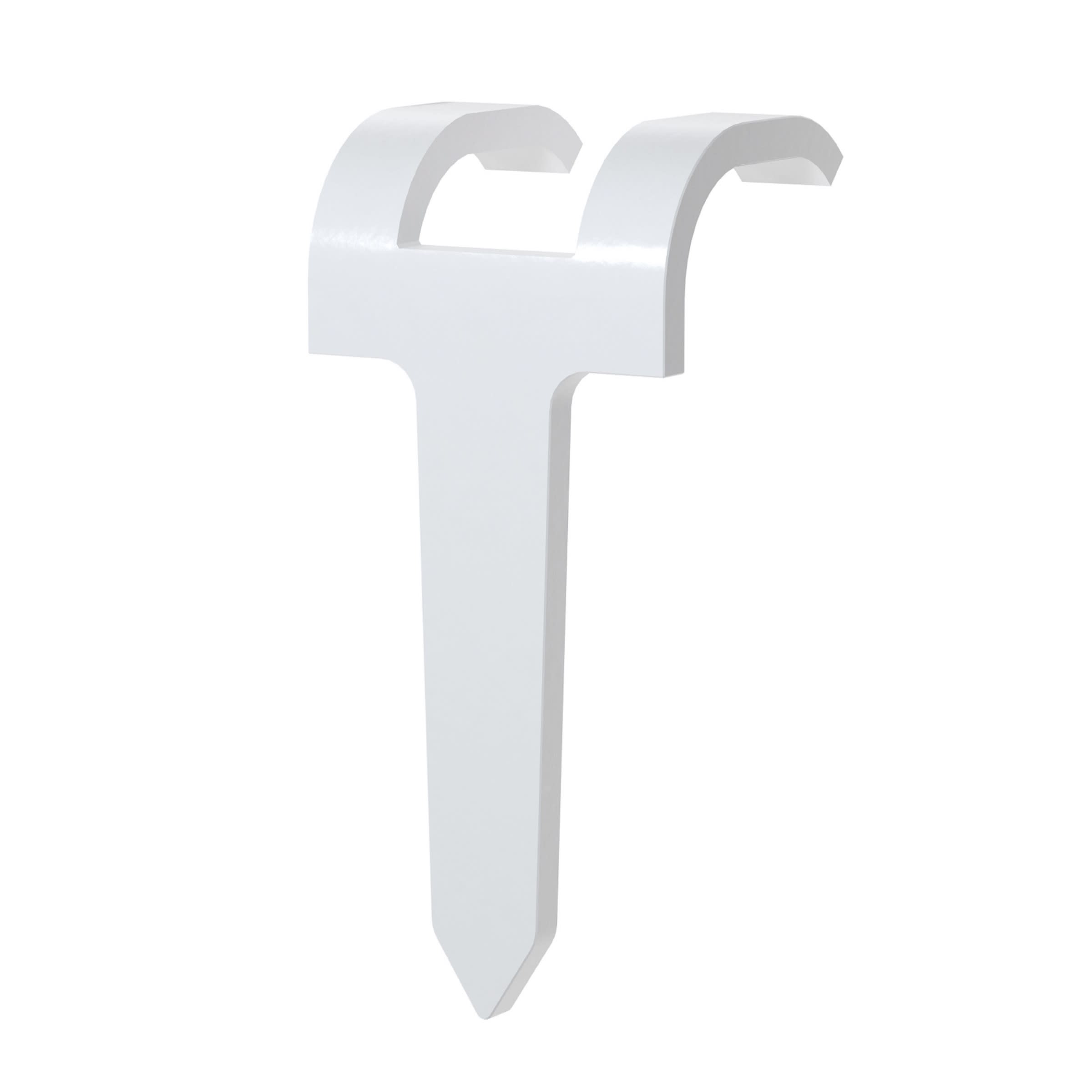 Castor - Klammer for oval kabel 1,5m2 og 2,5m2, 16mm stift, på treverk, MTP-O-16 Hvit