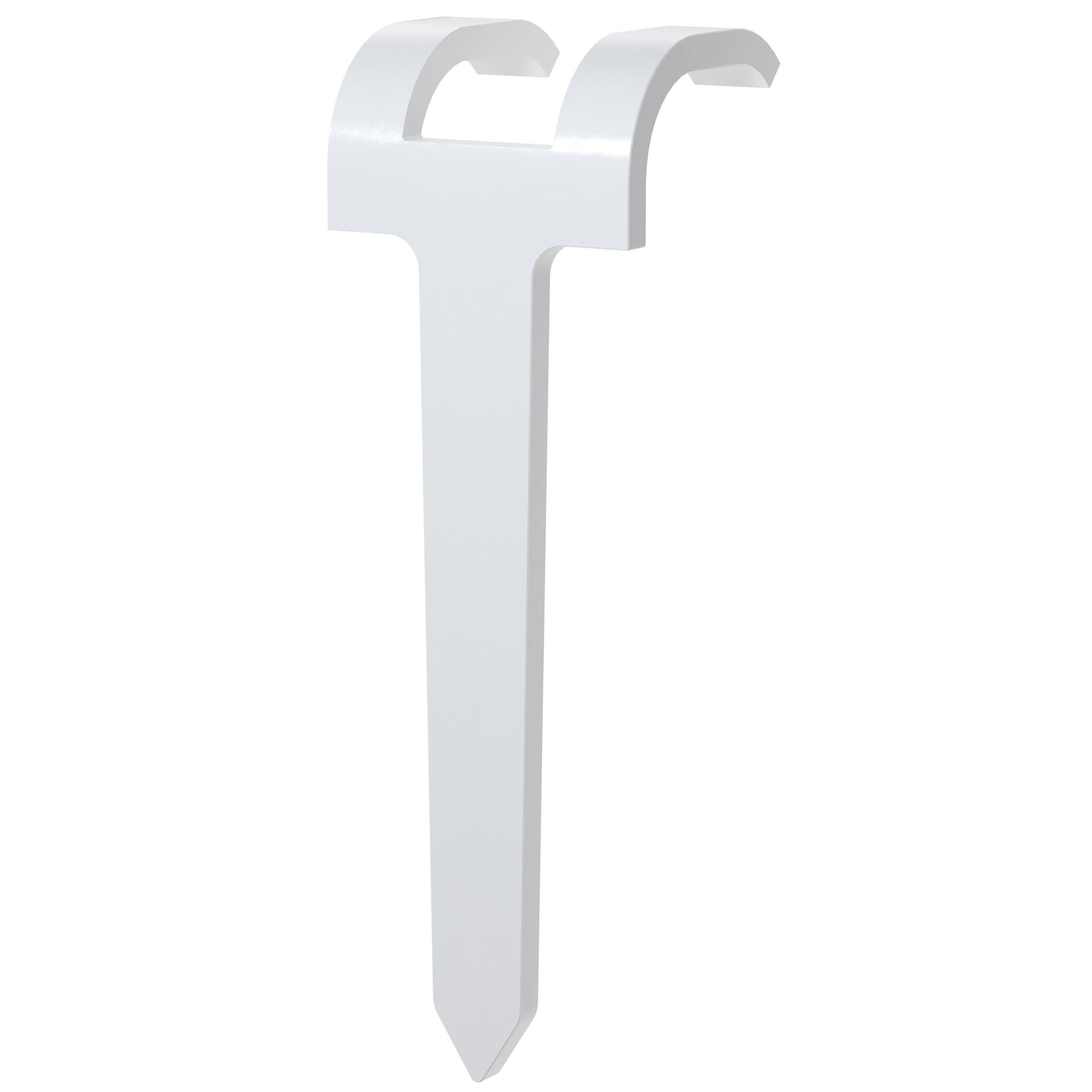 Castor - Klammer for oval kabel 1,5m2 og 2,5m2, 25mm stift, på treverk, MTP-O-25 Hvit