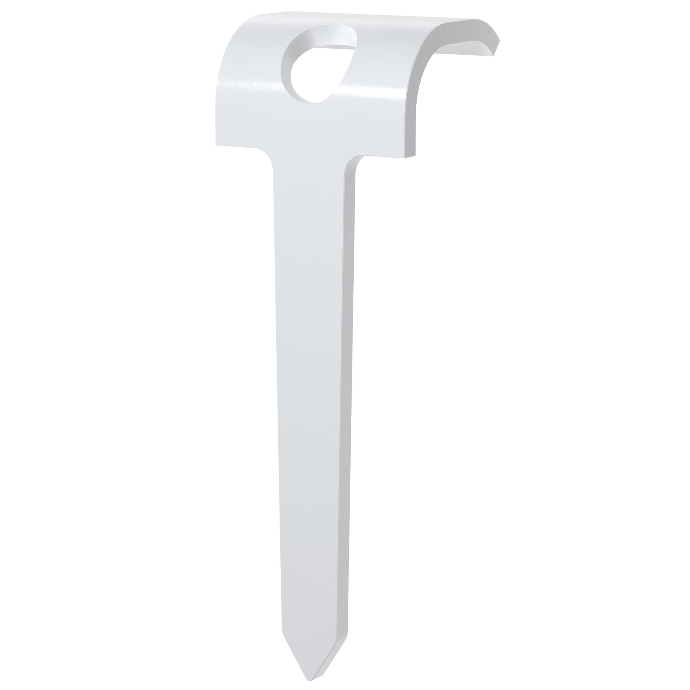 Castor - Klammer for PR kabel 1,5m2 og 2,5m2, 25mm stift, på treverk, TP-O-25 hvit