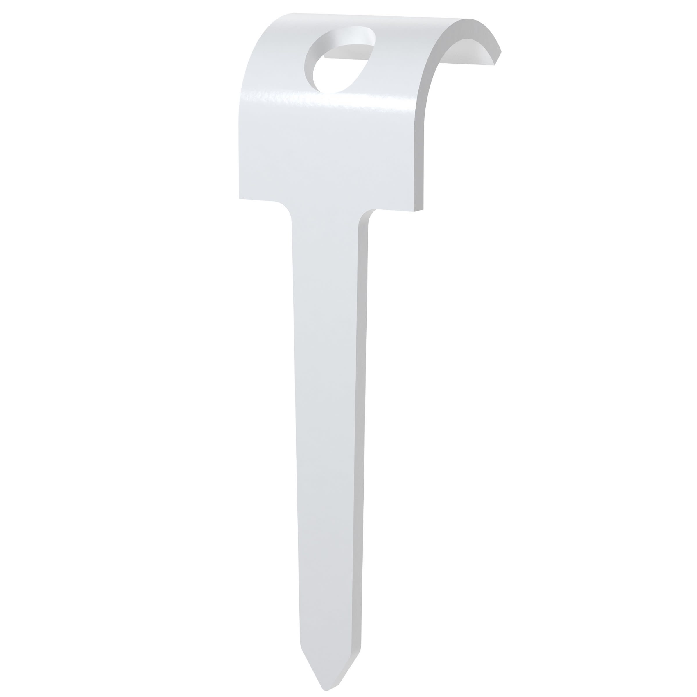 Castor - Klammer for kabel Ø 8-12, 25mm stift, på treverk, MT-R-25 Hvit
