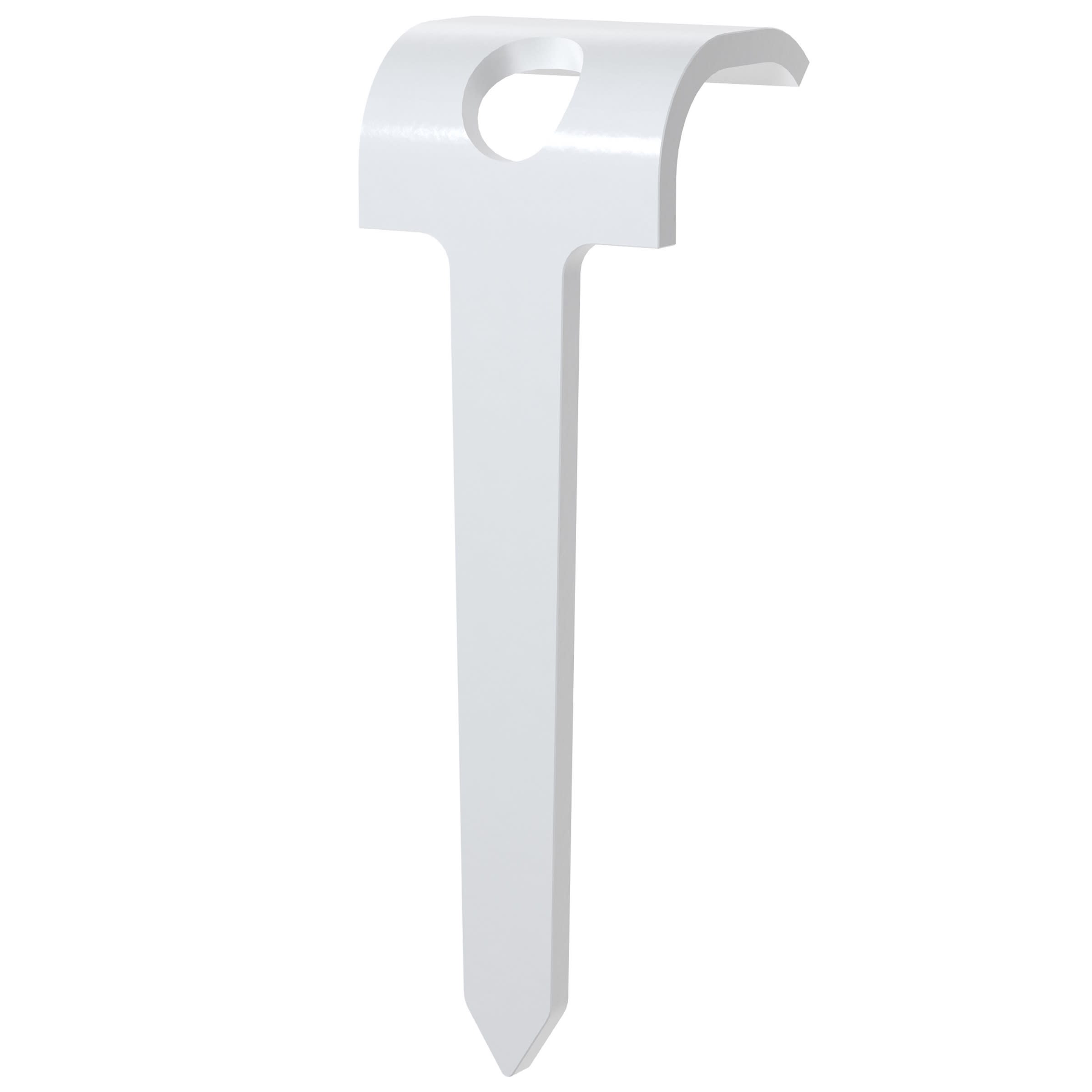 Castor - Klammer for oval kabel 1,5m2 og 2,5m2, 25mm stift, på treverk, MT-O-25 Hvit