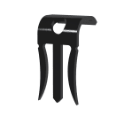 Castor - Feste for oval kabel 1,5m2 og 2,5m2 på gips, G-O-13 Sort