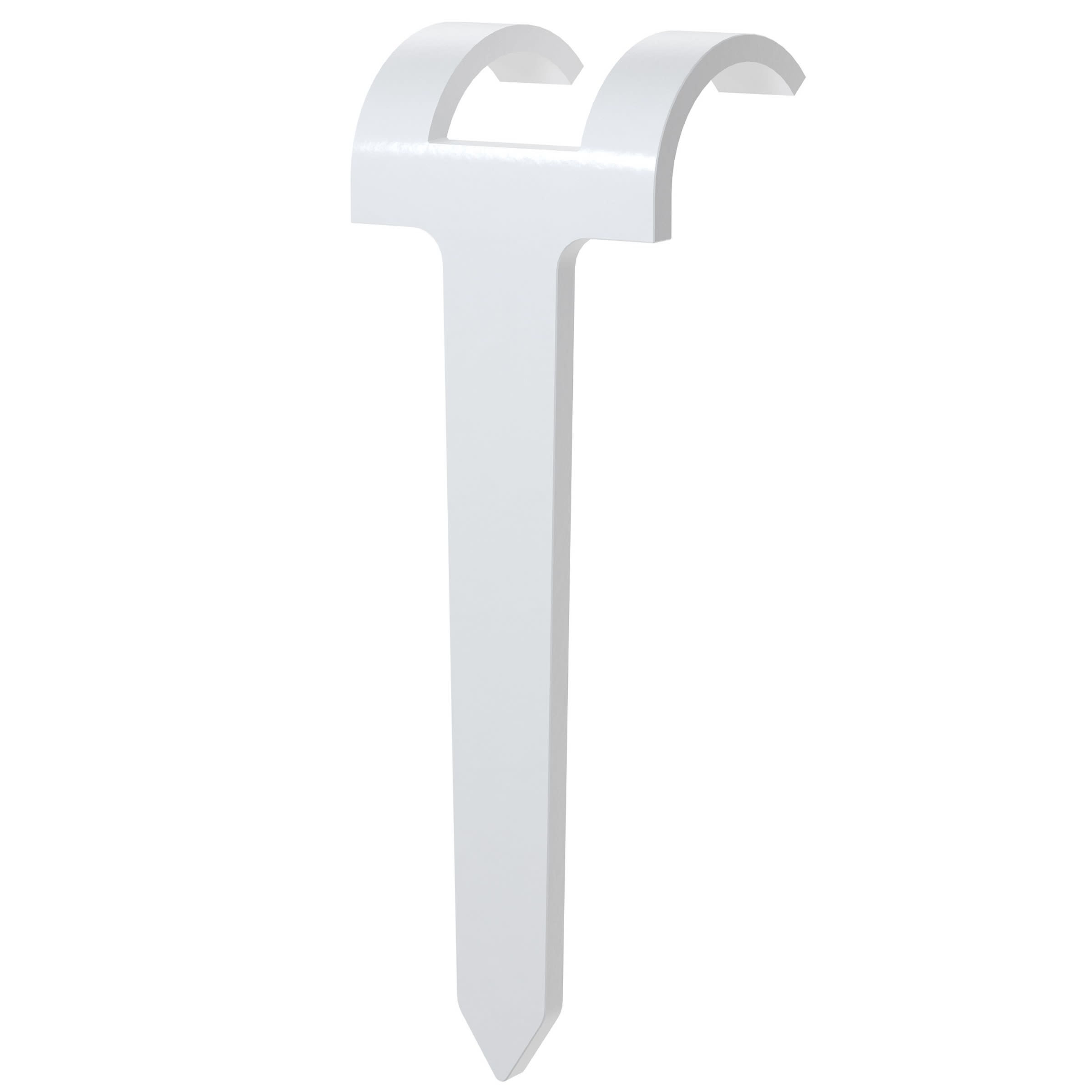 Castor - Klammer for kabel Ø 8-12mm, 25mm stift, på treverk, MTP-R-16 Hvit