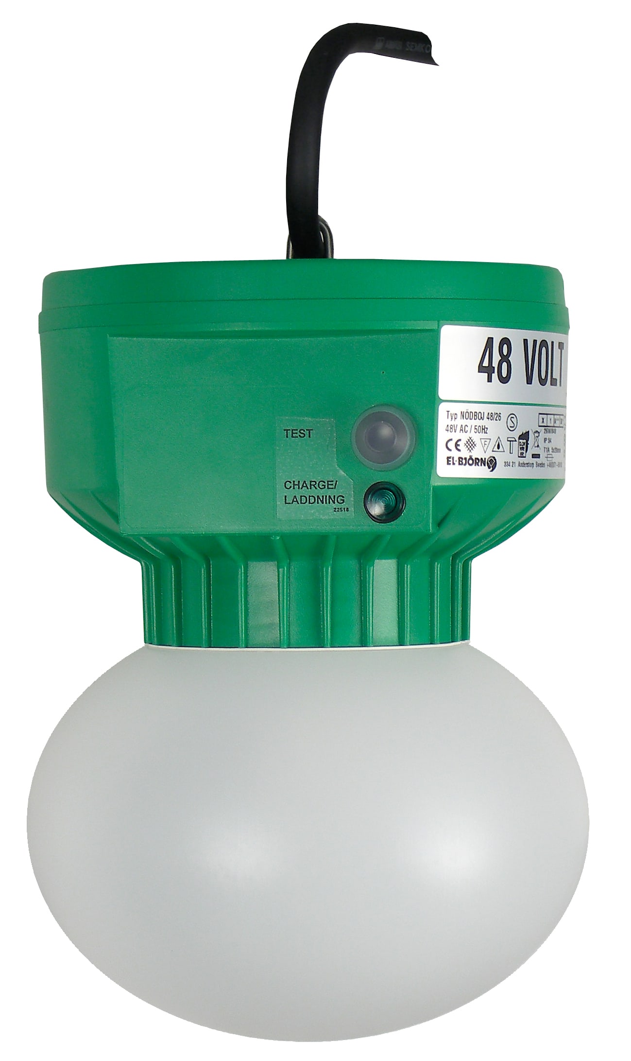 El-Bjørn - BOJ nødlys 26W 230V 1-uttak og 6m kabel