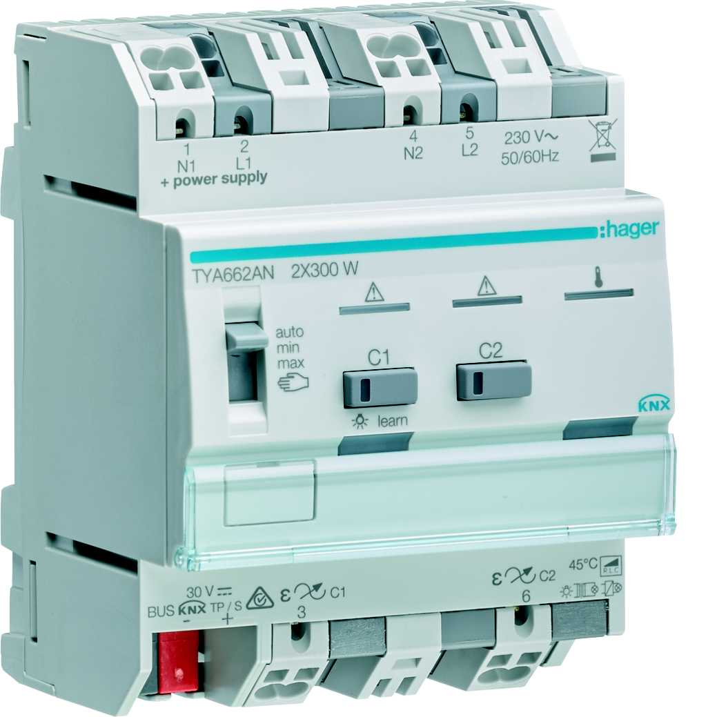 Hager - knx pro universaldimmer 4-m,