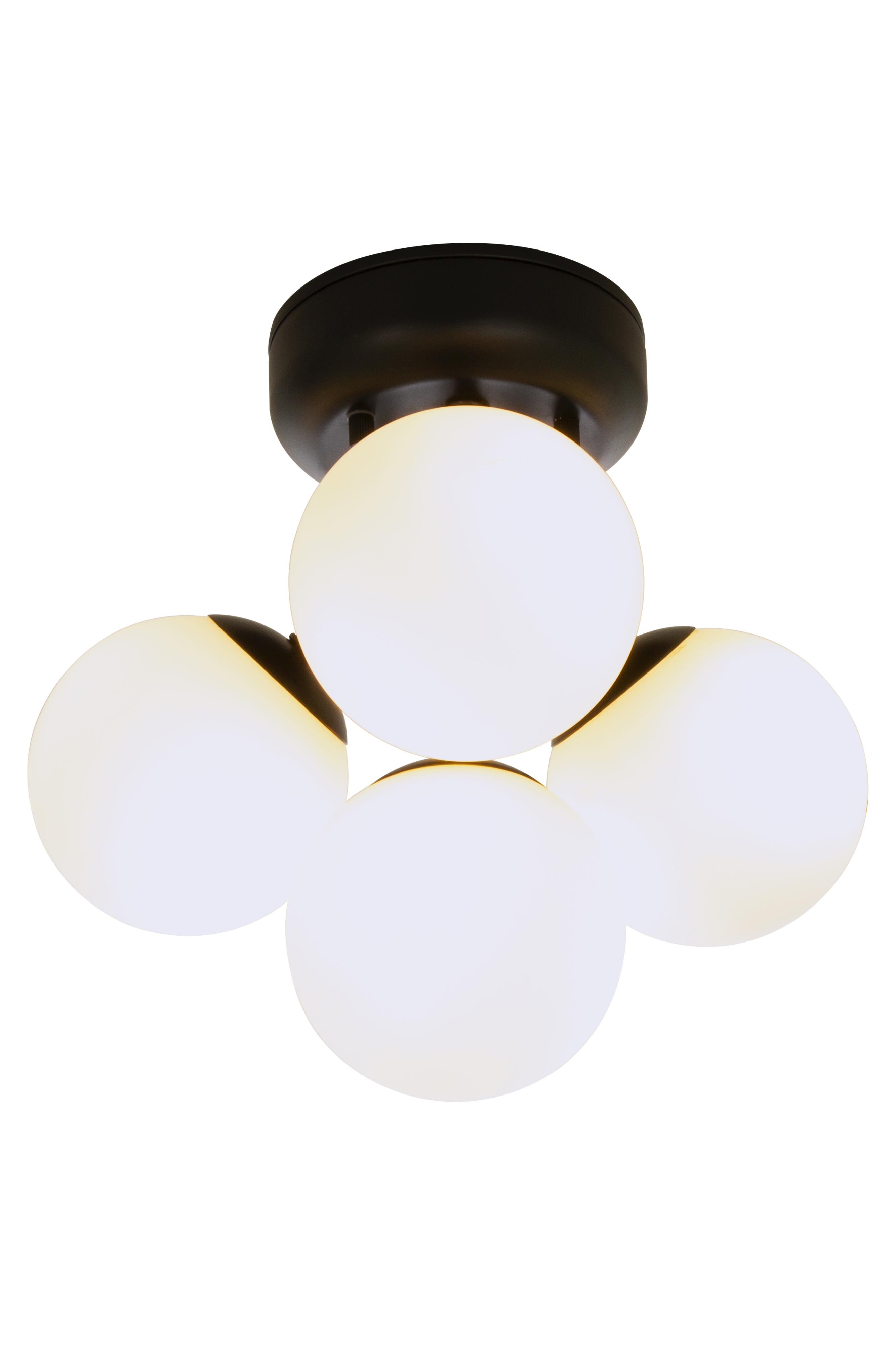 Aneta Lighting - NICOSIA plafond bad 4 lys, svart
